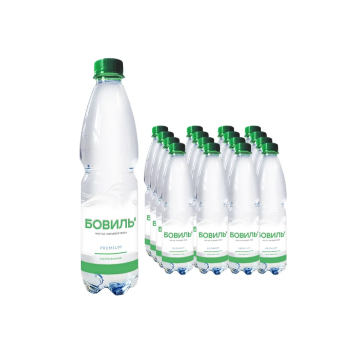 Вода питьевая «Бовиль' Премиум» газированная, ПЭТ, 0,5х12 шт.