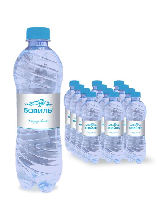 Вода питьевая "Бовиль'", негазированная, ПЭТ, 0,5л, 12 шт